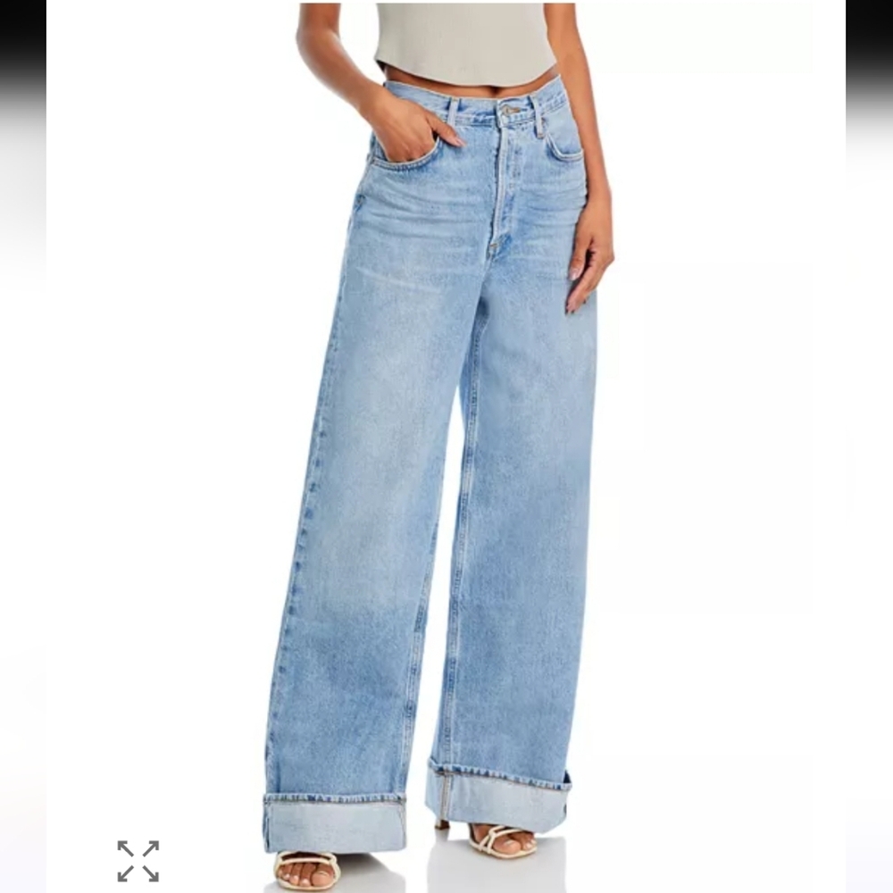 Agolde Wide Leg Cuff Jeans 25 NWOT